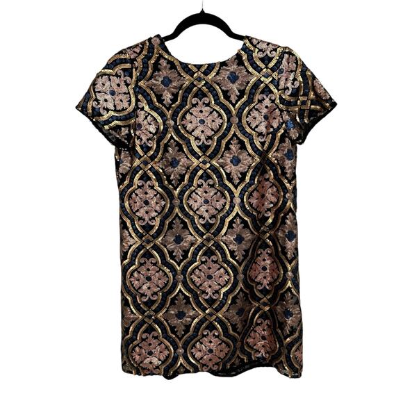 Show Me Your Mumu Magic Medallion Sequin Short Sleeve Tallulah Dress Womens XS - Picture 2 of 5